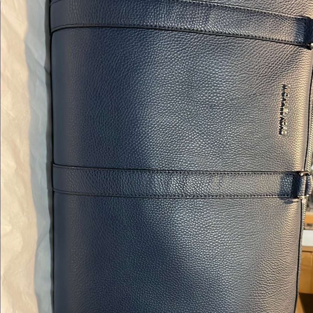 Michael Kors Navy Leather Handbag - Picture 3 of 4
